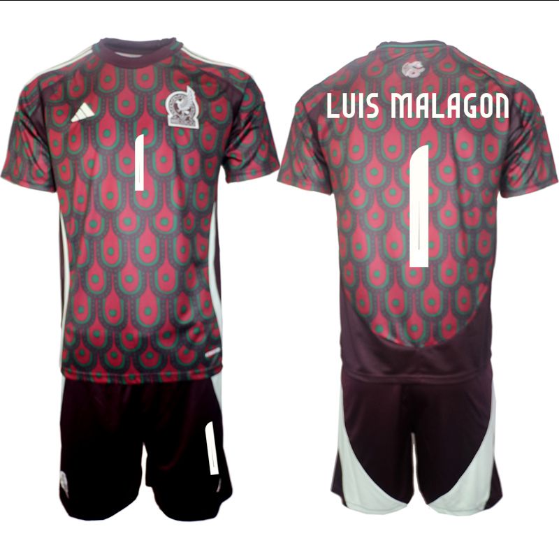 Men 2024-2025 Season Mexico home red #1 Soccer Jersey